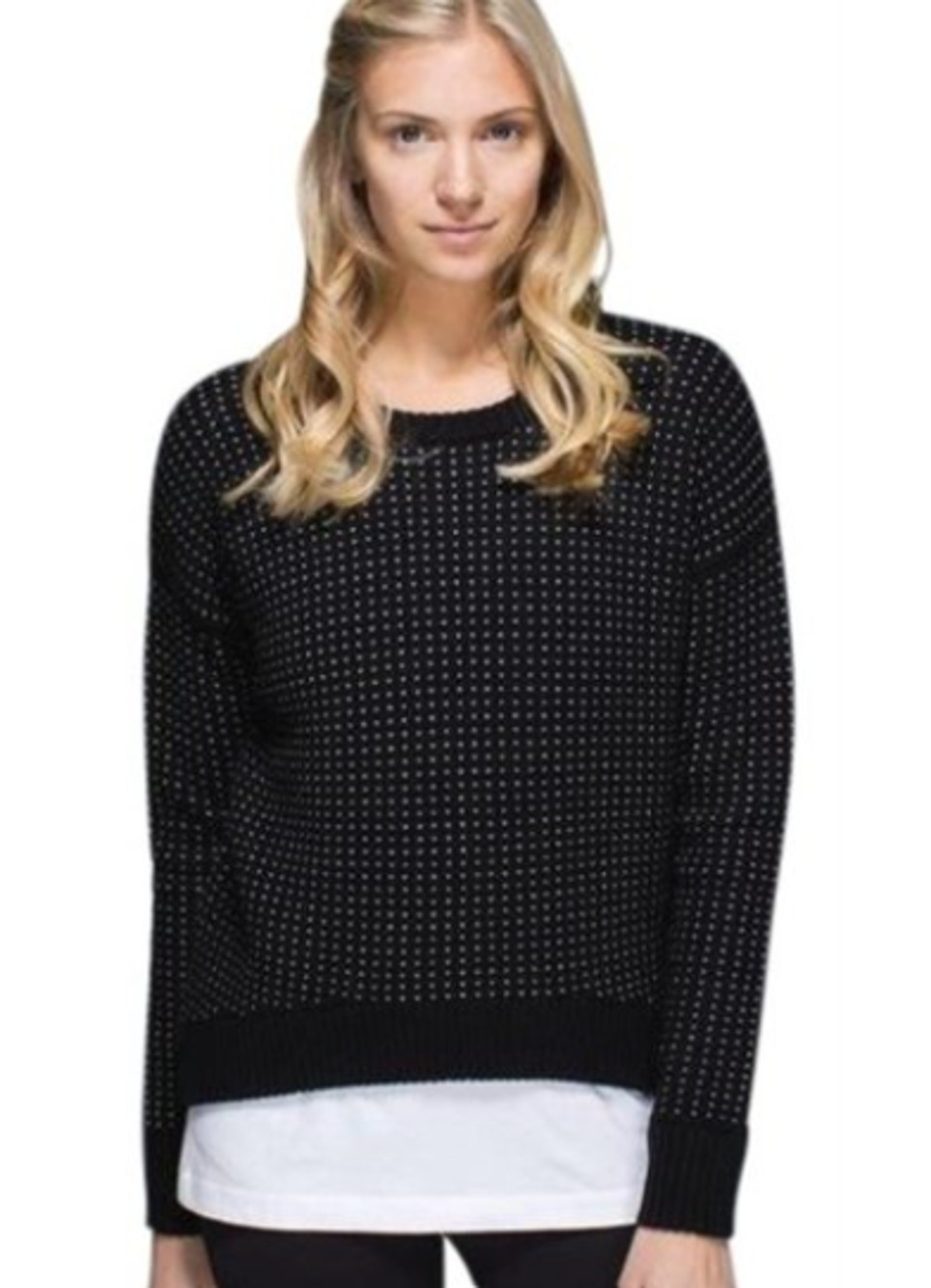 Lululemon Sweater Size 2 Merino Wool Crew Neck Side Zip Thumbhole
